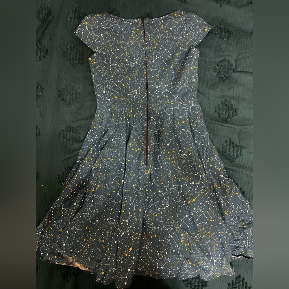 Modcloth Blue and Yellow A-Line Dress - Picture 7 of 8